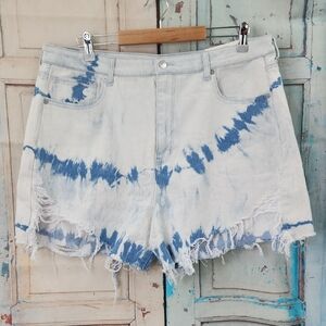 American Eagle Outfitters Tie-Dye Denim Women Shorts
